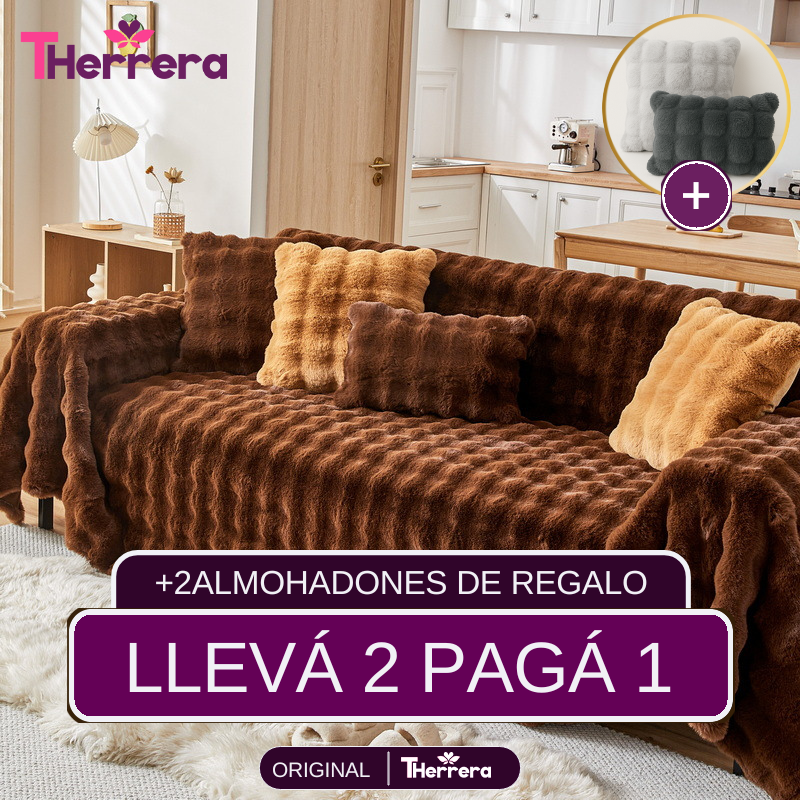 ¡Llevate 2, Pagá 1! Capa de Sofá Luziana en Algodón y Poliéster (¡Confort Para tu Sala!) + REGALOS: 2 Almohadas