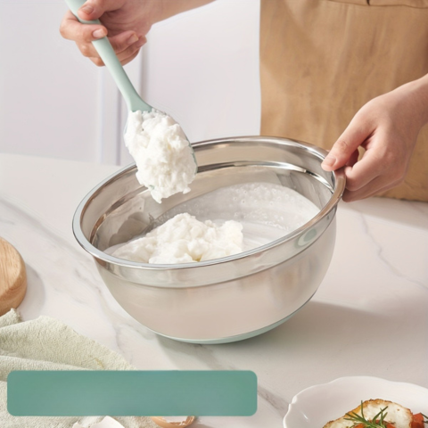 Conjunto de 6 Recipientes de Acero Inoxidable con Tapas de Silicona Multifuncionales +REGALO: Kit de Utensilios de Cocina