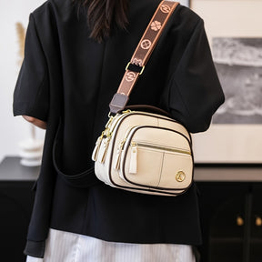 [Leve 2 Pague 1] Bolso de Mujer Alina en Cuero Legítimo con Correa Estampada +REGALOS: Billetera, Pulsera y Reloj