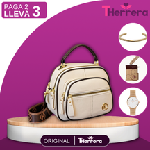 [Leve 2 Pague 1] Bolso de Mujer Alina en Cuero Legítimo con Correa Estampada +REGALOS: Billetera, Pulsera y Reloj