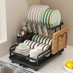 Escurridor 3 en 1 de Acero Inoxidable Multifuncional con Asas Plegables y Base Antideslizante +REGALO: Kit de Utensilios de Cocina