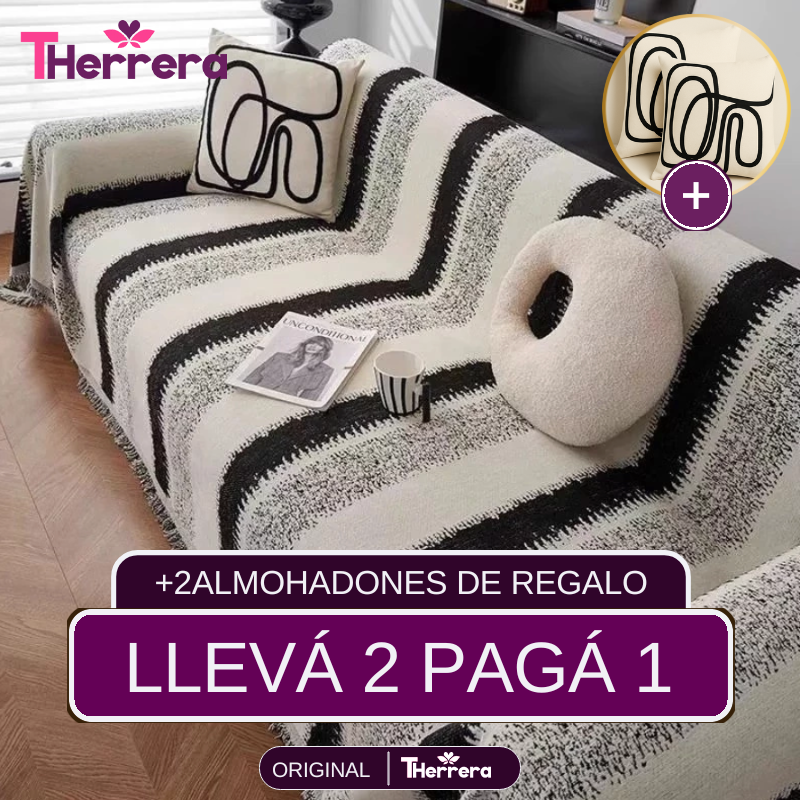 [Llevá 2 y pagá 1] Funda de Sofá Encanto en Algodón y Poliéster +REGALOS: 2 Almohadones