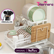 Escurridor 3 en 1 de Acero Inoxidable Multifuncional con Asas Plegables y Base Antideslizante +REGALO: Kit de Utensilios de Cocina