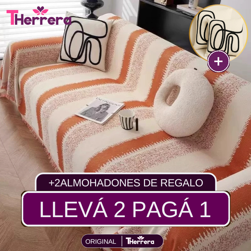 [Llevá 2 y pagá 1] Funda de Sofá Encanto en Algodón y Poliéster +REGALOS: 2 Almohadones