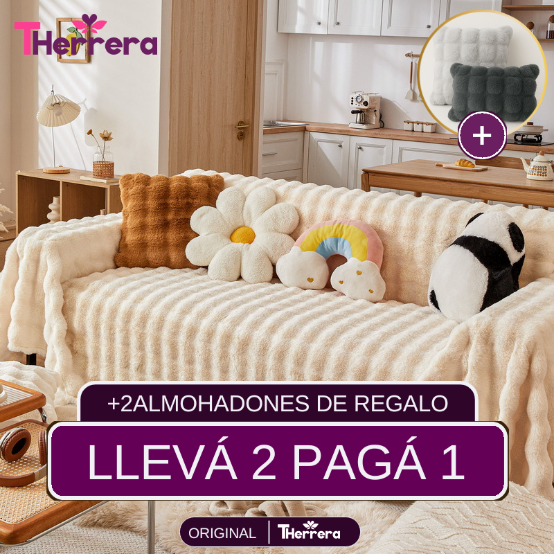 ¡Llevate 2, Pagá 1! Capa de Sofá Luziana en Algodón y Poliéster (¡Confort Para tu Sala!) + REGALOS: 2 Almohadas
