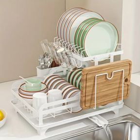 Escurridor 3 en 1 de Acero Inoxidable Multifuncional con Asas Plegables y Base Antideslizante +REGALO: Kit de Utensilios de Cocina