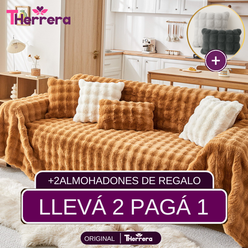 ¡Llevate 2, Pagá 1! Capa de Sofá Luziana en Algodón y Poliéster (¡Confort Para tu Sala!) + REGALOS: 2 Almohadas