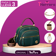 [Leve 2 Pague 1] Bolso de Mujer Alina en Cuero Legítimo con Correa Estampada +REGALOS: Billetera, Pulsera y Reloj