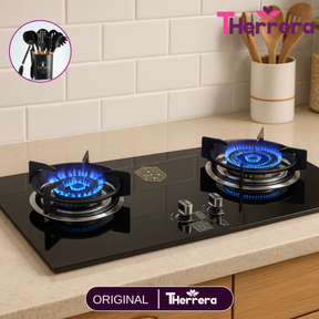 Cocina Portátil de 2 Hornallas en Vidrio Templado Eléctrica (Portátil y Económica) +REGALOS: Kit de Utensilios de Cocina