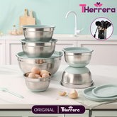 Conjunto de 6 Recipientes de Acero Inoxidable con Tapas de Silicona Multifuncionales +REGALO: Kit de Utensilios de Cocina