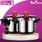 [Llevate 2 y pagá 1] Olla a Presión TurboChef de Acero Inoxidable | A Prueba de Explosiones + REGALO: Kit de Utensilios