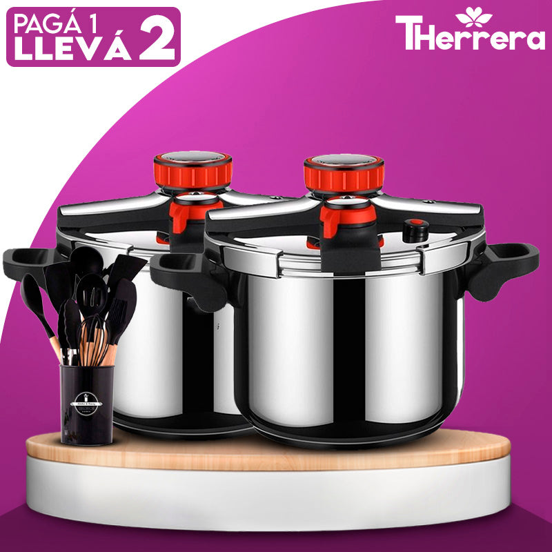 [Llevate 2 y pagá 1] Olla a Presión TurboChef de Acero Inoxidable | A Prueba de Explosiones + REGALO: Kit de Utensilios